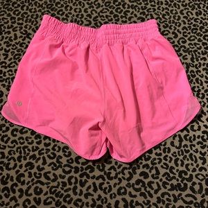 Lululemon Neon Pink Hotty Hot Shorts HR